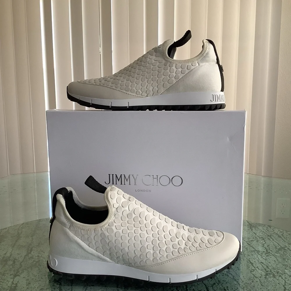 JIMMY CHOO  stretch-suede slip-on Fashion sneakers of women. - Picture 4 of 13